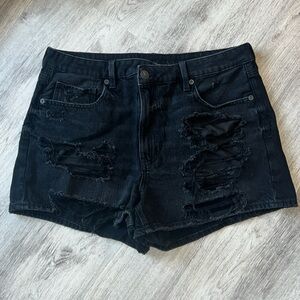 AEO ✨ Black Denim Mom Short Sz 12